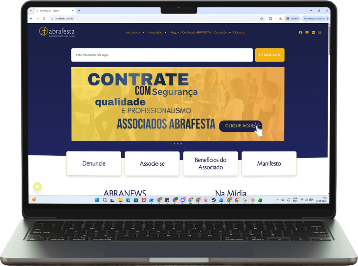 Site de ABRAFESTA desenvolvido pela Lambda BR