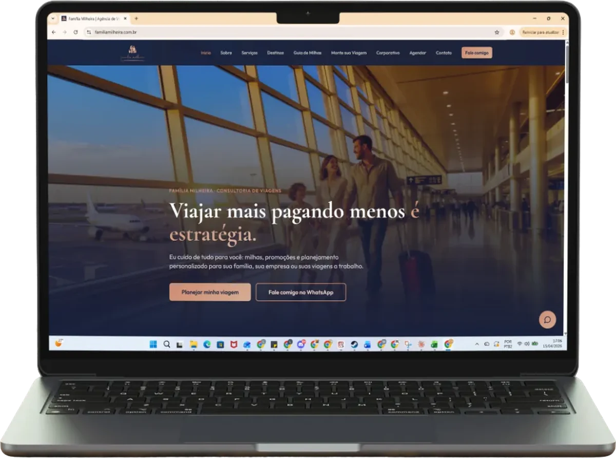 Site de Família Milheira desenvolvido pela Lambda BR